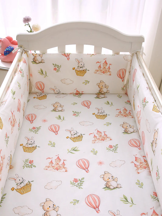 tour de lit pour bébé fille Montgolfière