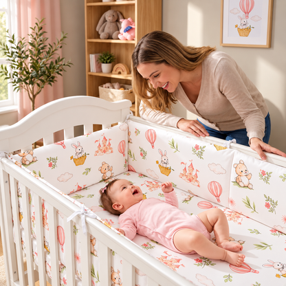 tour de lit pour bébé fille moment tendre bebe avec maman