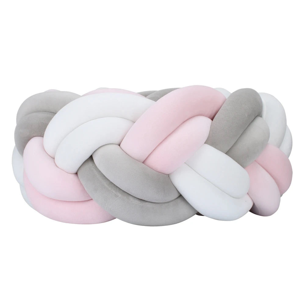 tresse de lit 3m quatre branche rose gris blanc