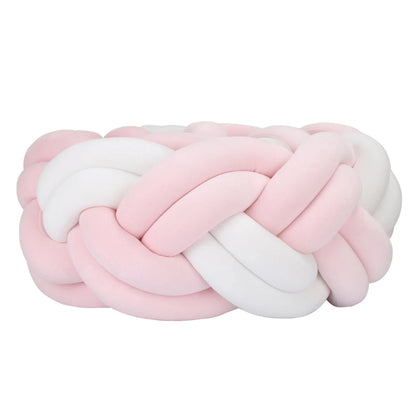 tresse de lit double tresse rose blanc