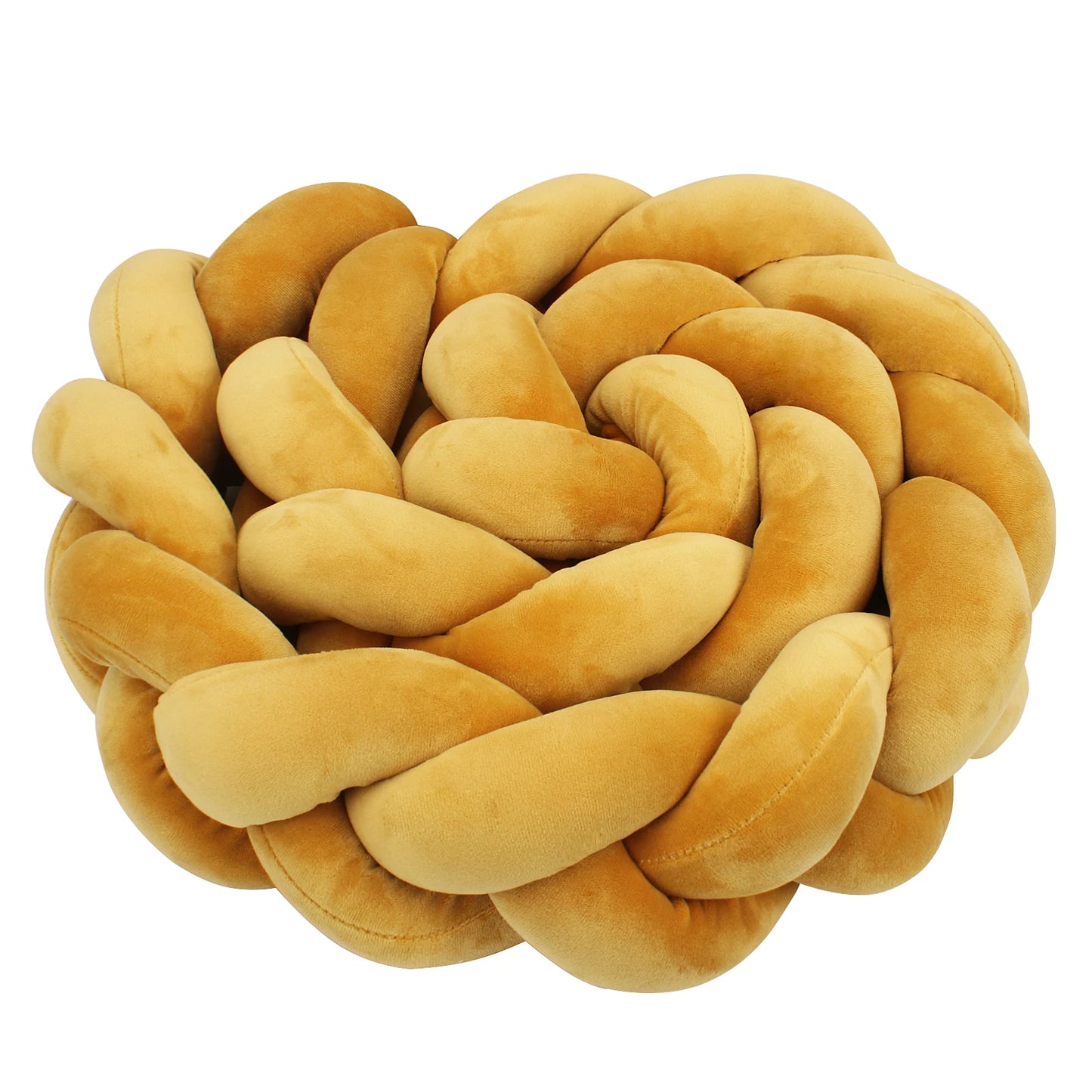 tresse de lit trois brins moutarde