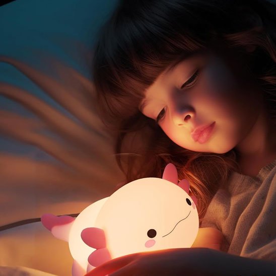 Veilleuse bébé Axolotl jouer enfant