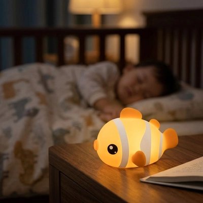 Veilleuse bébé poisson clown bébé dort