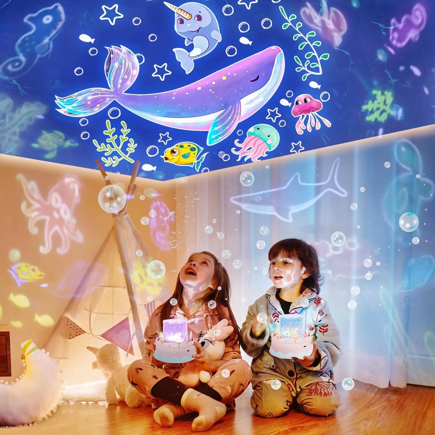  veilleuse bébé projection plafond enfant amuse
