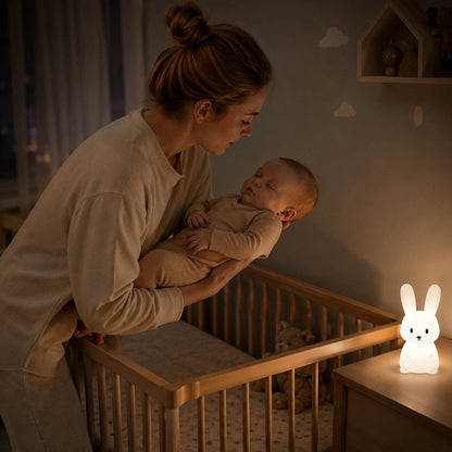 Veilleuse lapin lumineuse bebe dort