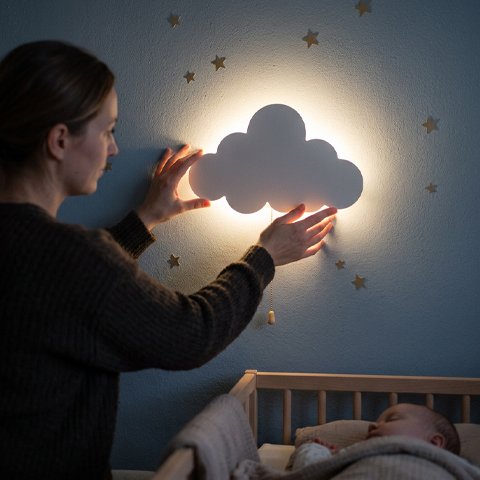 Veilleuse murale lumineux maman installer