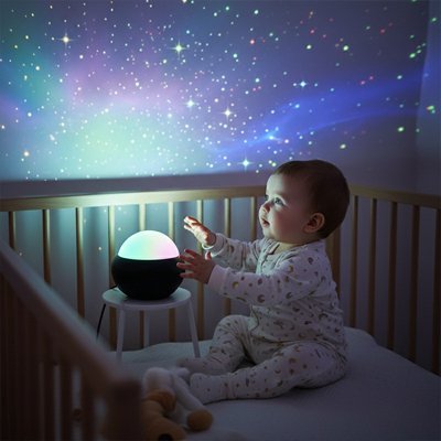Veilleuse projection bébé assis joue veilleuse