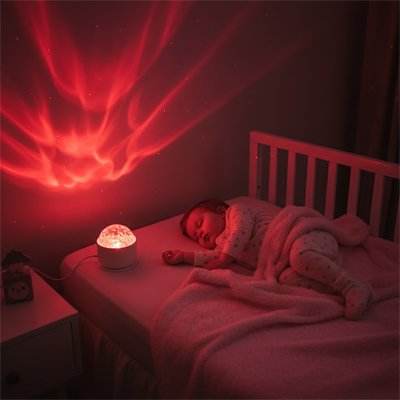 Veilleuse projection bébé dort
