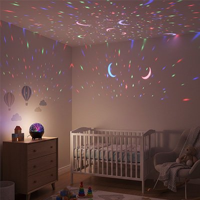 Veilleuse projection lumineux dans chambre enfant